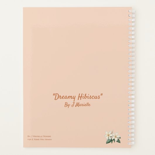 Dreamy Hibiscus Planner Planer (Rückseite)