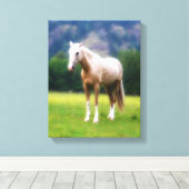 Dreamy Horse - Cream Palomino Leinwanddruck (Insitu (Holzboden))