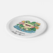 Dreamy Hübsch Frog Baby Shower Pappteller (Schrägansicht)