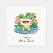 Dreamy Hübsch Frog Baby Shower Serviette (Vorderseite)