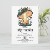 Dreamy Hübsch Mushroom Baby Dusche Einladung (Stehend Vorderseite)