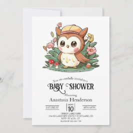 Dreamy Hübsch Owl Baby Dusche Einladung