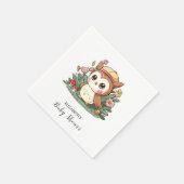 Dreamy Hübsch Owl Baby Dusche Serviette (Ecke)