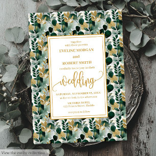 Dreamy Hunter Green Gold Greenerity Wedding Einlad Einladung