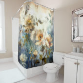 Dreamy Indigo Wind-Swept Floral Art Duschvorhang (Beispiel)