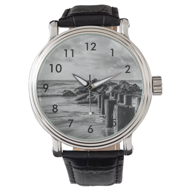 Dreamy Jettie Grayscale Armbanduhr (Vorderseite)