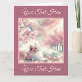 Dreamy Kitten Watercolor Grußkarte Karte