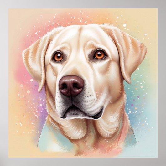 Dreamy Labrador Retriever Magisches Portrait Poster (Vorne)