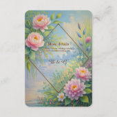 Dreamy Lakeside Garden Wedding Begleitkarte (Rückseite)