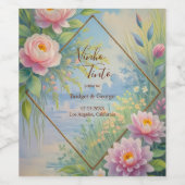 Dreamy Lakeside Garden Wedding Weinetikett (Einzelnes Label)