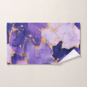 Dreamy Lavender Alkohol Tinten und Gold Badhandtuch Set (Handtuch)
