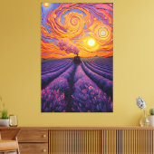Dreamy lavender express-whimsical sunset train pai leinwanddruck (Insitu (Wohnzimmer))