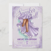 Dreamy Lavender Sneaker Ball Birthday Feminine Einladung (Vorderseite)