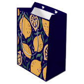 Dreamy Lemons Mittlere Geschenktüte (Rückseite Schrägansicht)