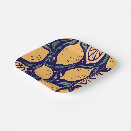 Dreamy Lemons Pappteller (Gewinkelt)