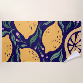 Dreamy Lemons Strandtuch (Vorderseite)