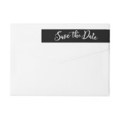 Dreamy Liebe EDITABLE FARBE Save the Date Label (Rückseite)