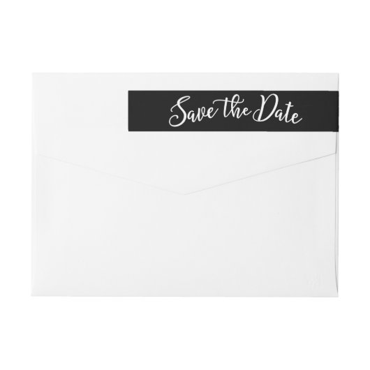 Dreamy Liebe EDITABLE FARBE Save the Date Label (Rückseite)
