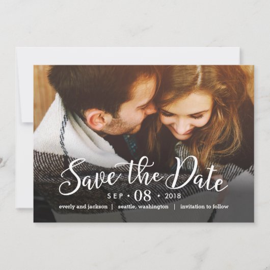 Dreamy Liebe EDITABLE FARBEITER Save the Date Kart (Vorderseite)