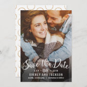 Dreamy Liebe Wedding Save the Date Card (Vorne/Hinten)