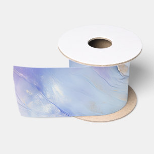 Dreamy Lila Blue Mist Gold Pearl Satinband