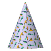 Dreamy Lila Sky Colorful Bird Partyhütchen (Rückseite)