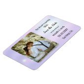 Dreamy Lilac Blue Lights Foto Save the Date Magnet (Linke Seite)