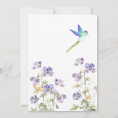 Dreamy Lilac Flowers Wedding Einladung (Rückseite)