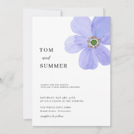 Dreamy Lilac Flowers Wedding  Einladung