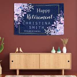 Dreamy Lilac Pastel Watercolor Retirement Party Banner