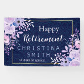 Dreamy Lilac Pastel Watercolor Retirement Party Banner (Horizontal)