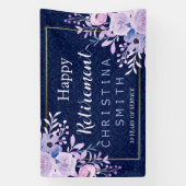 Dreamy Lilac Pastel Watercolor Retirement Party Banner (Vertikal)
