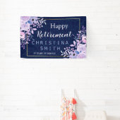 Dreamy Lilac Pastel Watercolor Retirement Party Banner (InSitu)