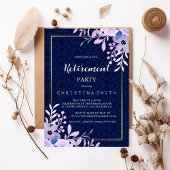 Dreamy Lilac Pastel Watercolor Retirement Party Einladung