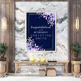 Dreamy Lilac Pastel Watercolor Retirement Party Poster