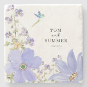 Dreamy Lilac Wedding Steinuntersetzer (Vorderseite)