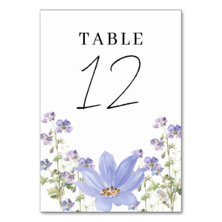 Dreamy Lilac Wedding Table Place Number Tischnummer