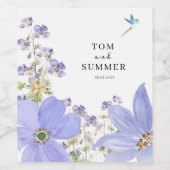 Dreamy Lilac Wedding Weinetikett (Einzelnes Label)