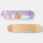 Dreamy little bear, bubbles, and stars- yoga mat skateboard (Horizontal)