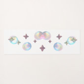 Dreamy little bear, bubbles, and stars- yoga mat yogamatte (Rückseite (Horizontal))