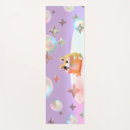 Dreamy little bear, bubbles, and stars- yoga mat yogamatte