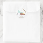 Dreamy Little Bear Cloud Baby Dusche Vielen Dank Runder Aufkleber (Tasche)