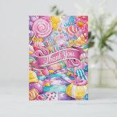 Dreamy Little Candyland danke Karte (Stehend Vorderseite)