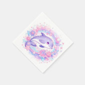 Dreamy Little Dolphin Baby Dusche Serviette (Ecke)