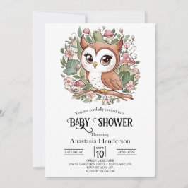 Dreamy Little Owl Baby Dusche Einladung