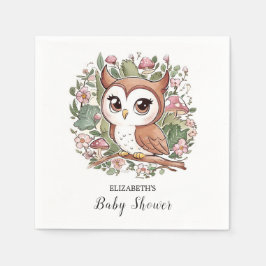 Dreamy Little Owl Baby Dusche Serviette