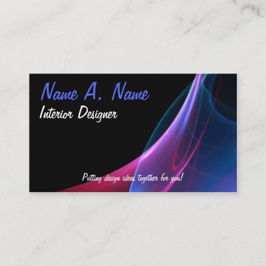 Dreamy Magenta und Blue Sweep Visitenkarte (Vorderseite)