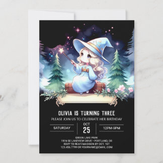 Dreamy Magic Wizard Geburtstag Einladung