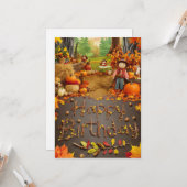Dreamy Maple Leaf Herbst glücklich Geburtstag Karte (Vorderseite/Rückseite Beispiel)