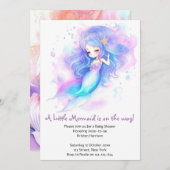 Dreamy Mermaid Baby Shooting Celebration Einladung (Vorne/Hinten)